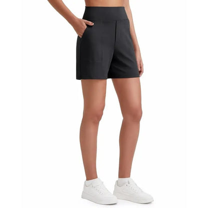 🔥 High-Waisted Bermuda Shorts with Pockets – Look Slimmer, Feel Comfortable
