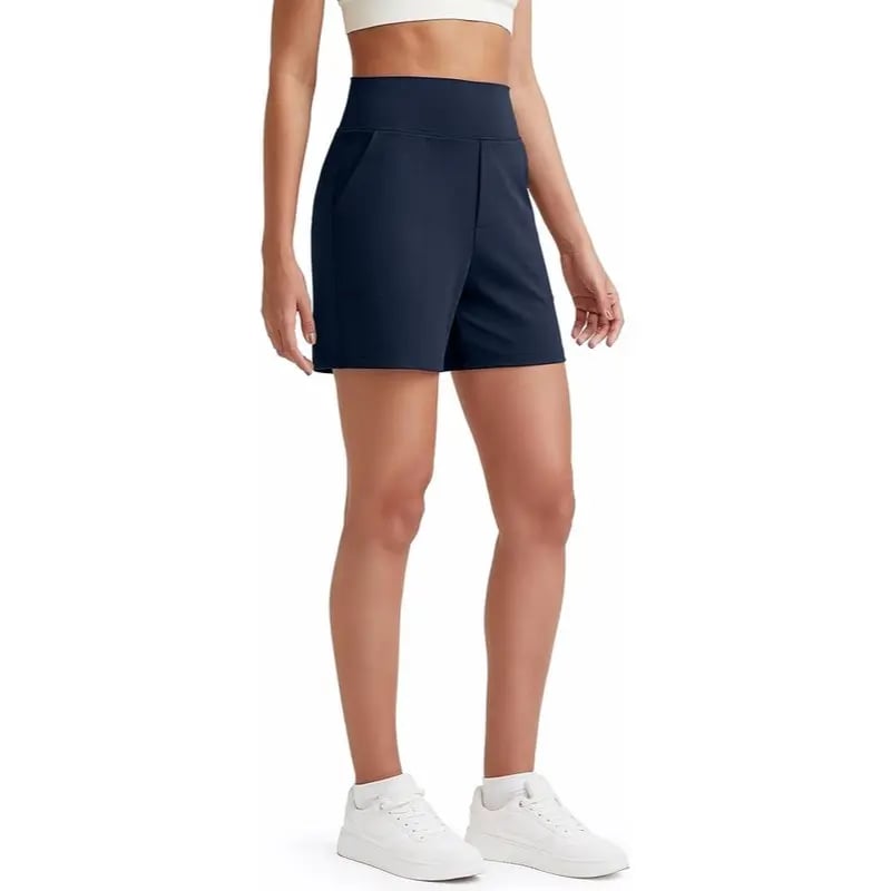 🔥 High-Waisted Bermuda Shorts with Pockets – Look Slimmer, Feel Comfortable