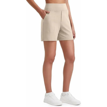 🔥 High-Waisted Bermuda Shorts with Pockets – Look Slimmer, Feel Comfortable