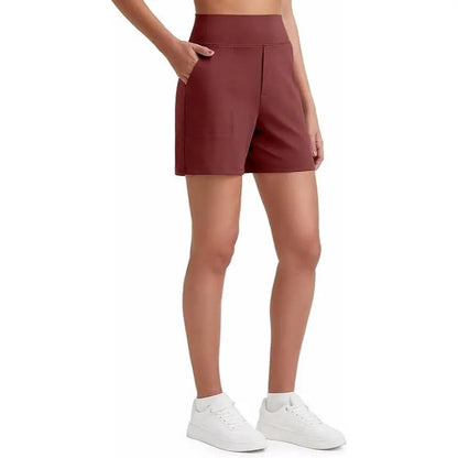 🔥 High-Waisted Bermuda Shorts with Pockets – Look Slimmer, Feel Comfortable