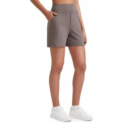 🔥 High-Waisted Bermuda Shorts with Pockets – Look Slimmer, Feel Comfortable